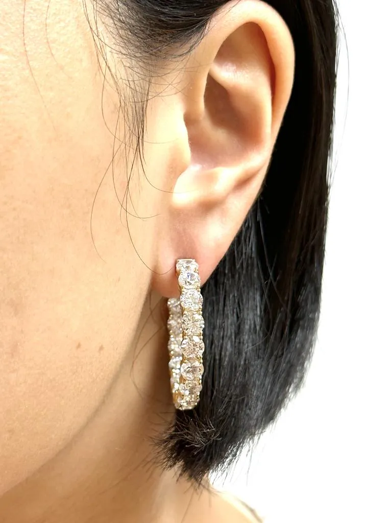 ( 5 mm ) White Topaz Earrings E41926