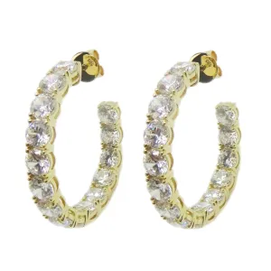 ( 5 mm ) White Topaz Earrings E41926