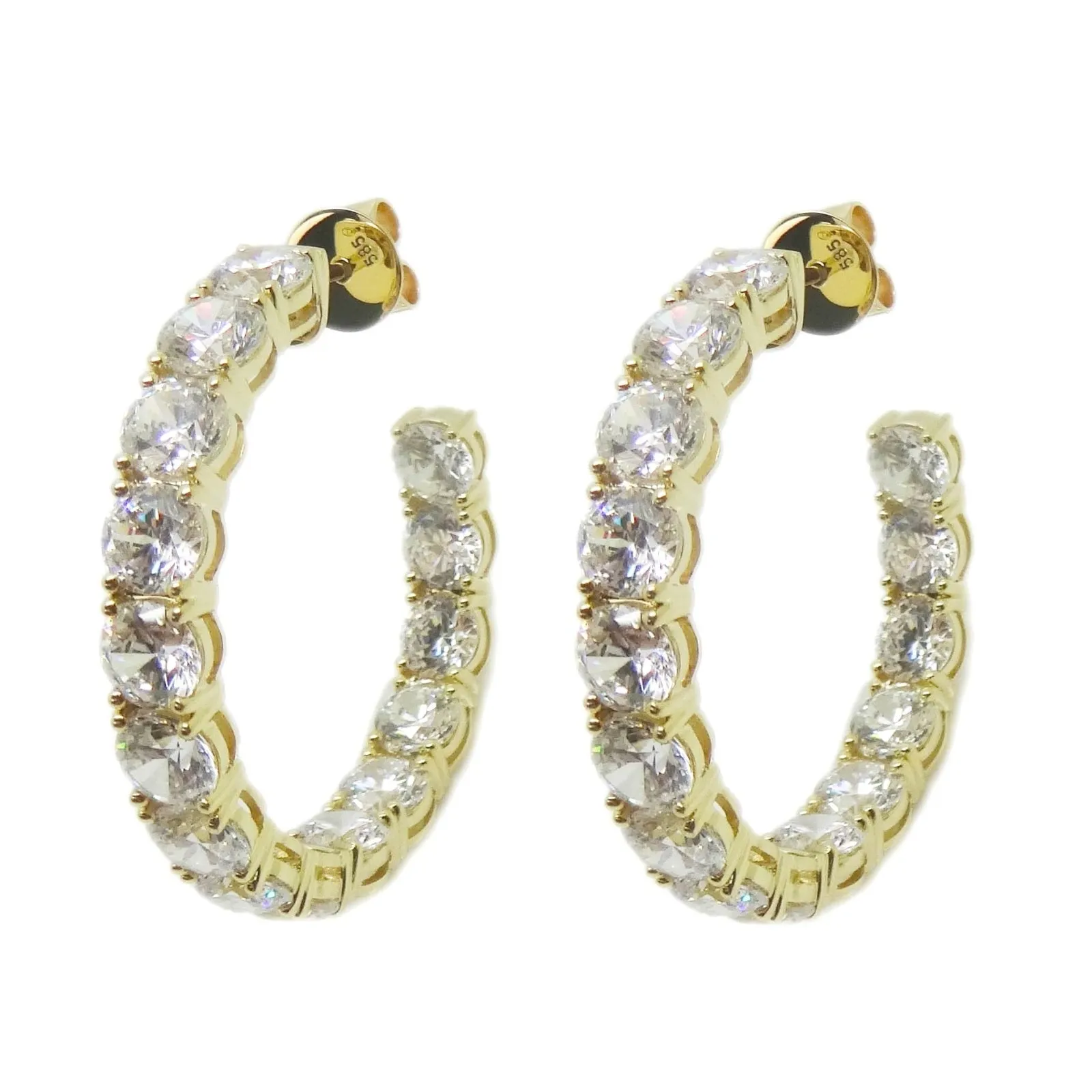 ( 5 mm ) White Topaz Earrings E41926