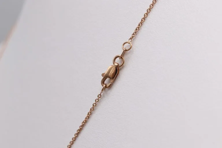 0.25cts-14k Rose gold diamond Bezel Necklace