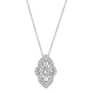 0.50 Carat Natural Diamond Necklace 14K White Gold G SI 18 inches chain