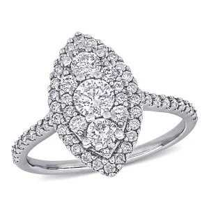 1 CT Diamond Marquise Engagement Ring 10k