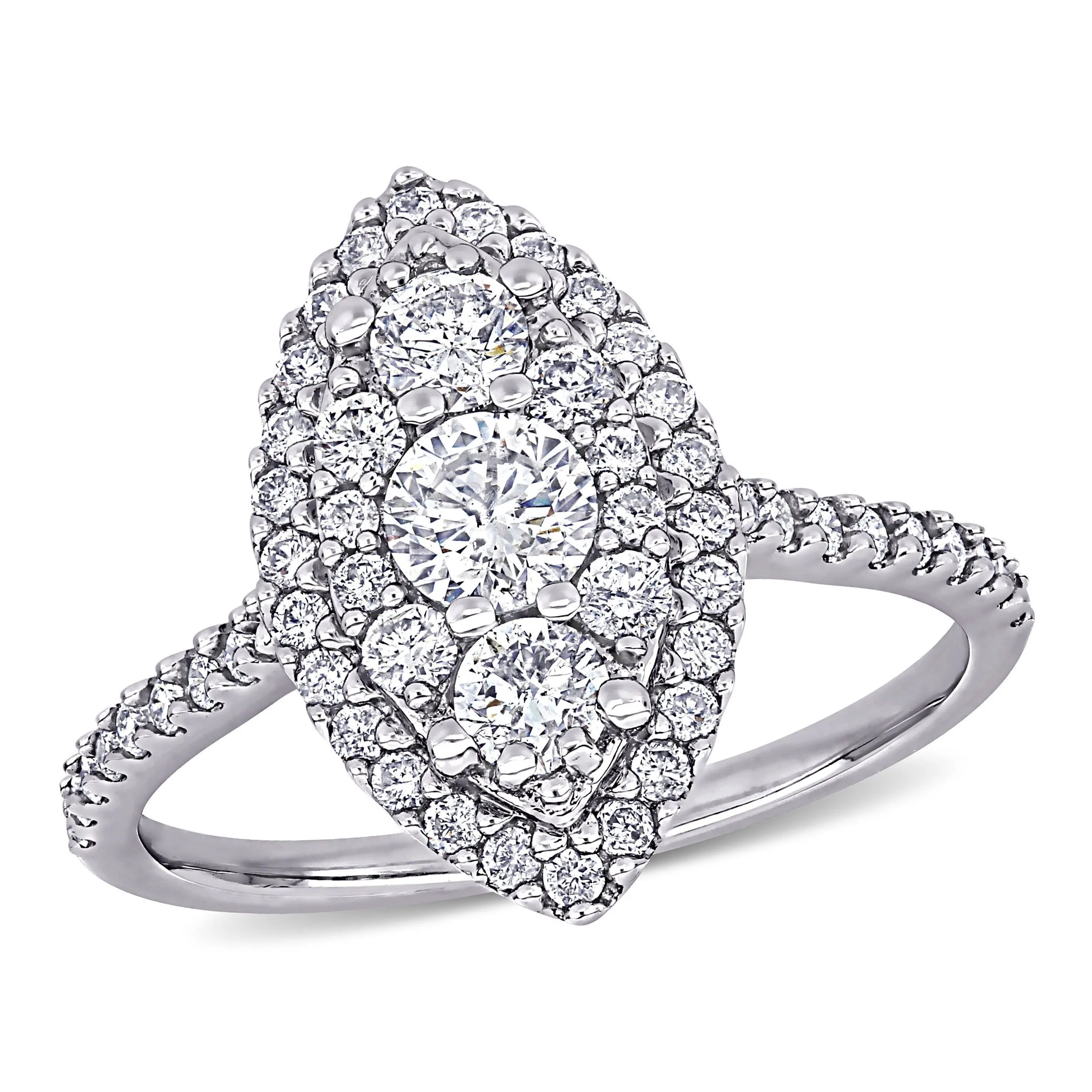 1 CT Diamond Marquise Engagement Ring 10k