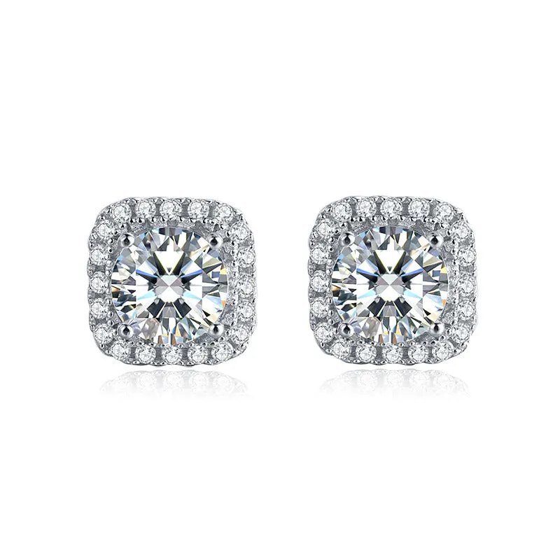 1.0 Ct D Color VVS1 Diamond Earrings