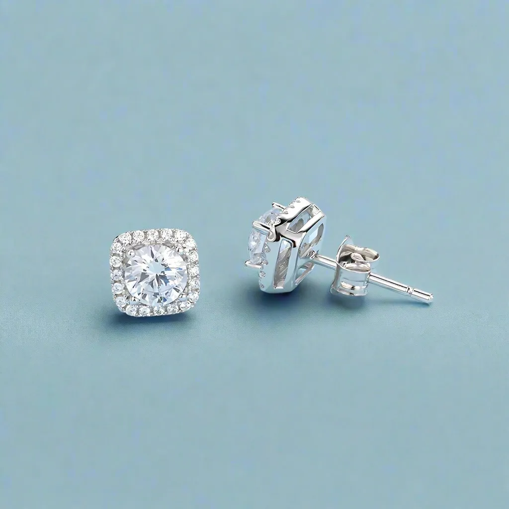 1.0 Ct D Color VVS1 Diamond Earrings