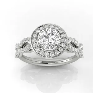 1.00ctw Diamond Infinity Engagement Ring in 14k White Gold (J-K, I2-I3)