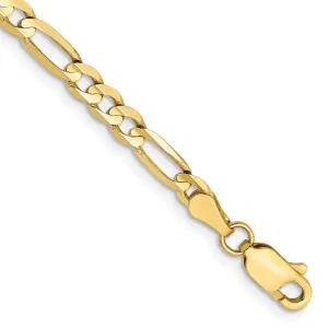 10k 4mm Concave Open Figaro Chain