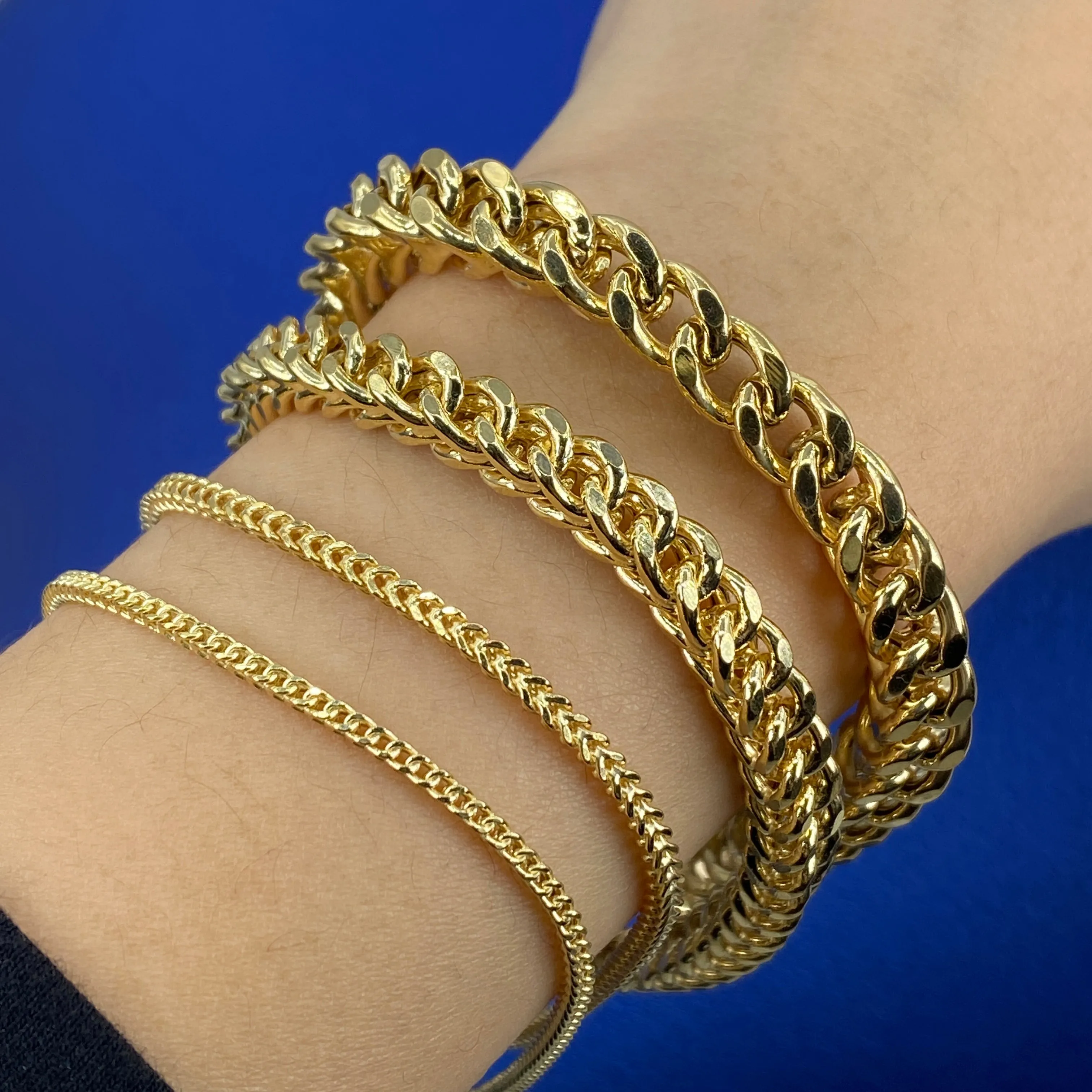 10K Box Chain Link Bracelet