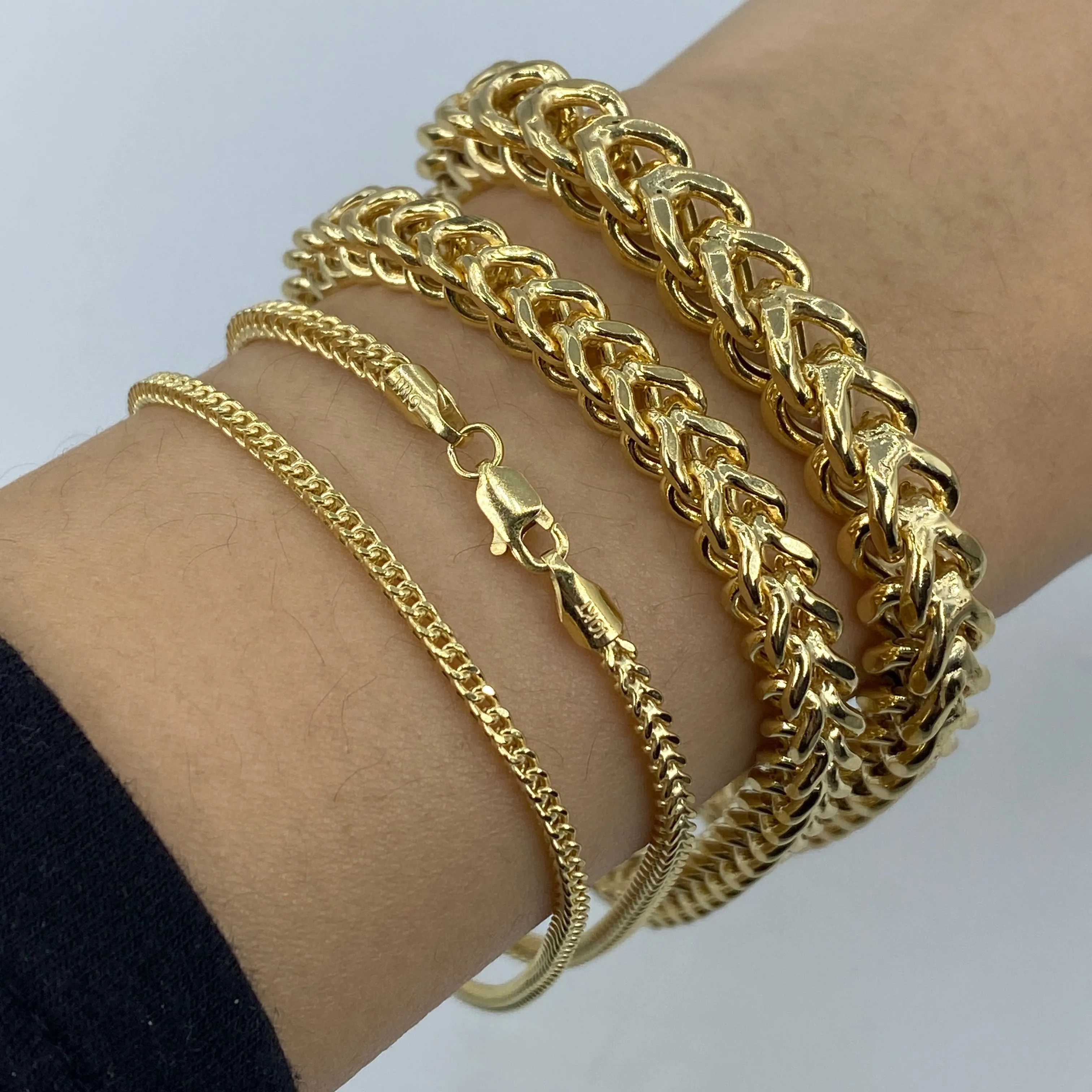 10K Box Chain Link Bracelet