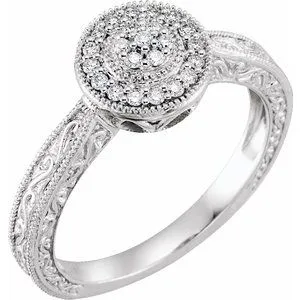 10K White 1/6 CTW Diamond Promise Ring