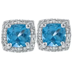 10K White Gold Diamond Earrings