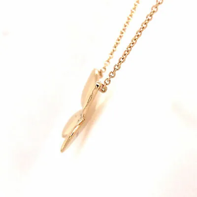 14K Butterfly Diamond Pendant Yellow Gold