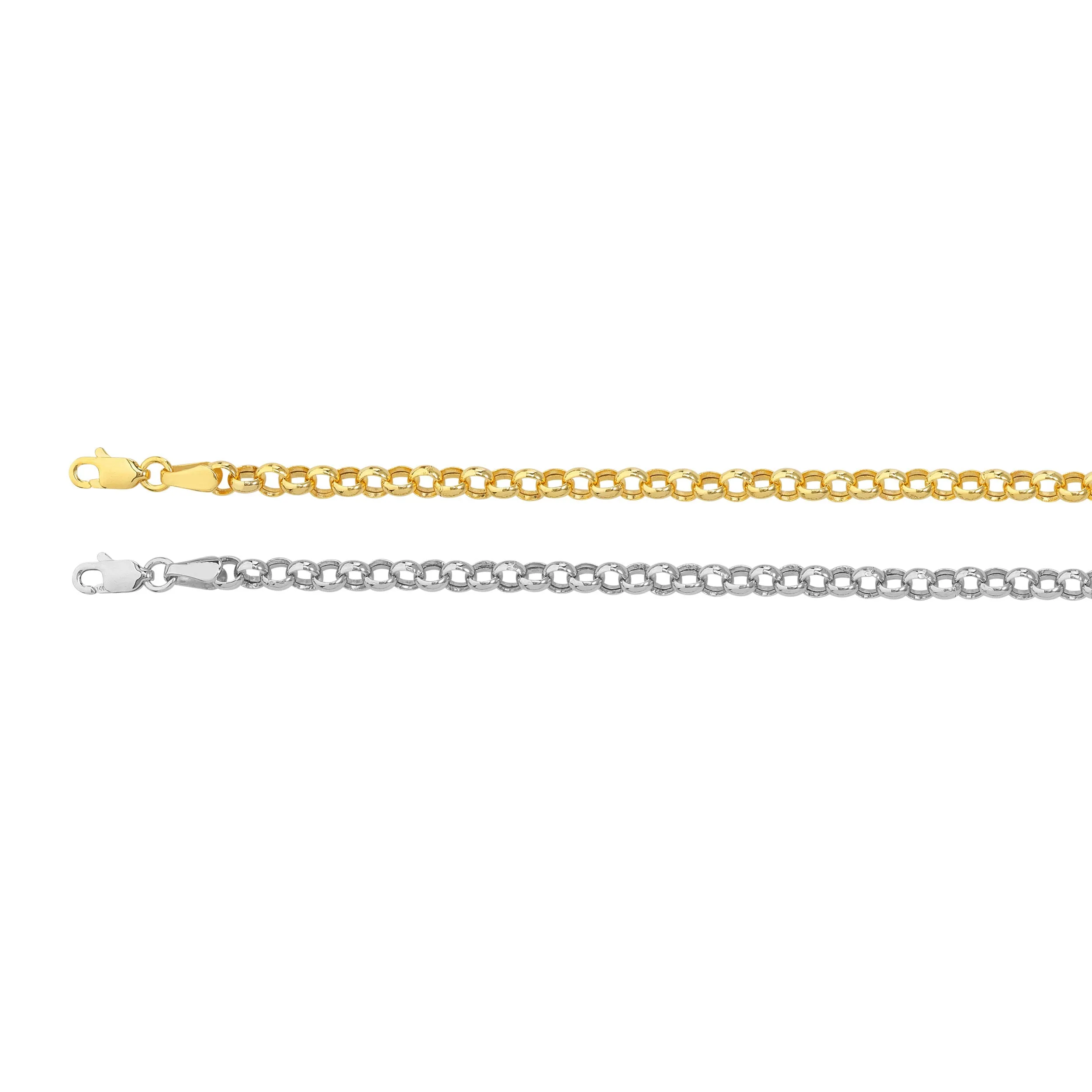 14K Gold 3.8 mm Rolo Necklace