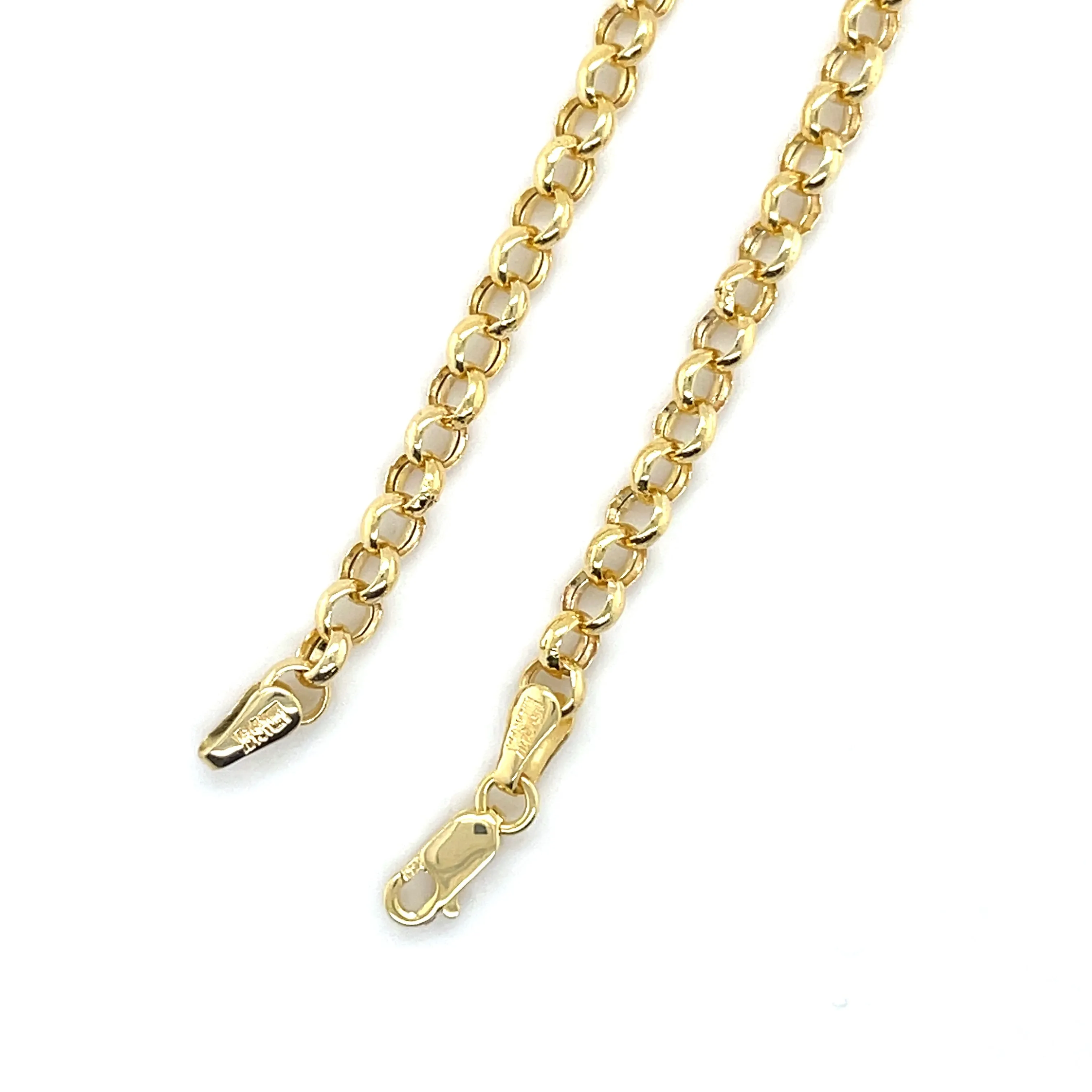 14K Gold 3.8 mm Rolo Necklace