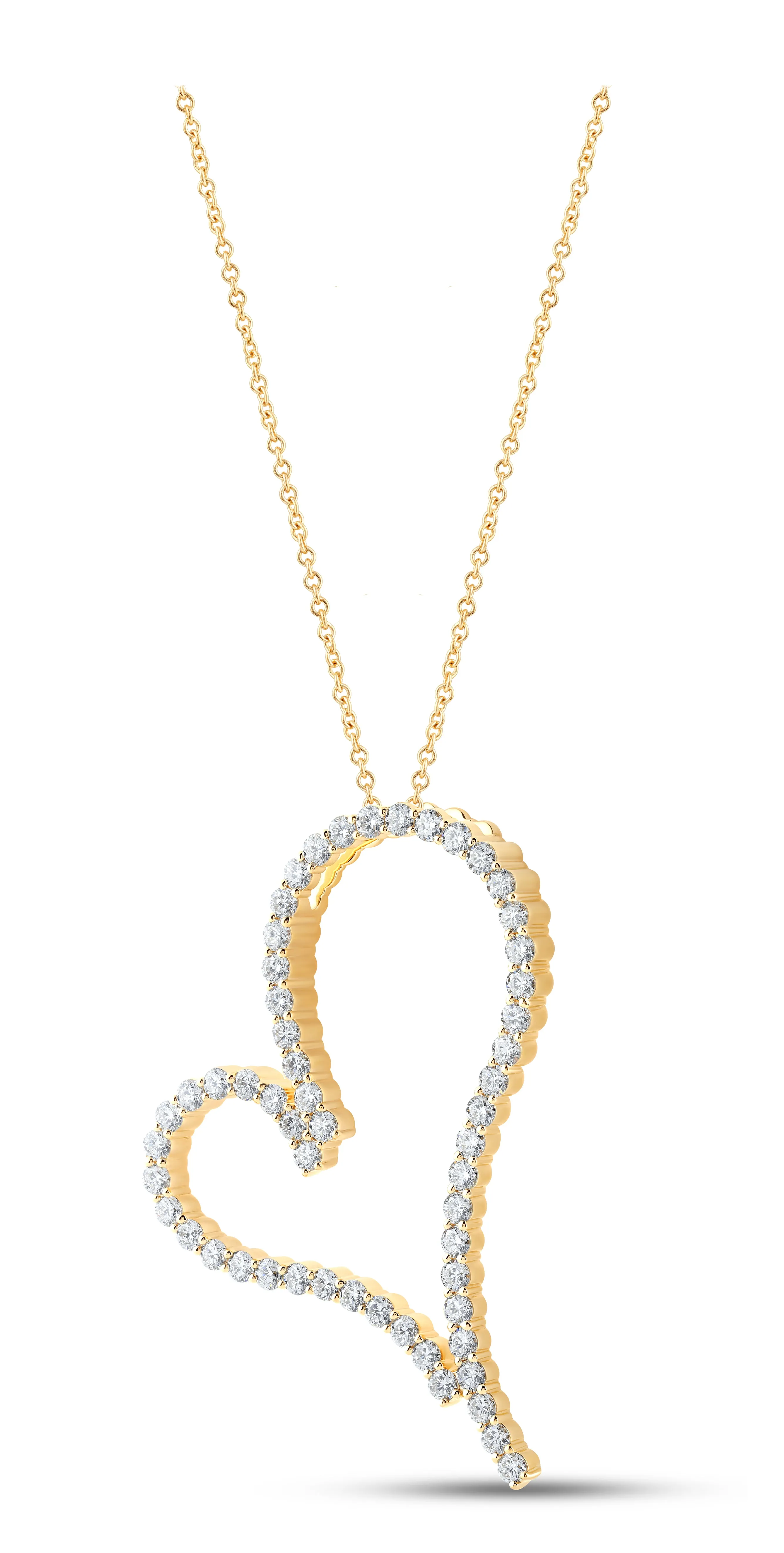 14K Gold & 1.25 TCW Lab Grown Diamond Heart Pendant