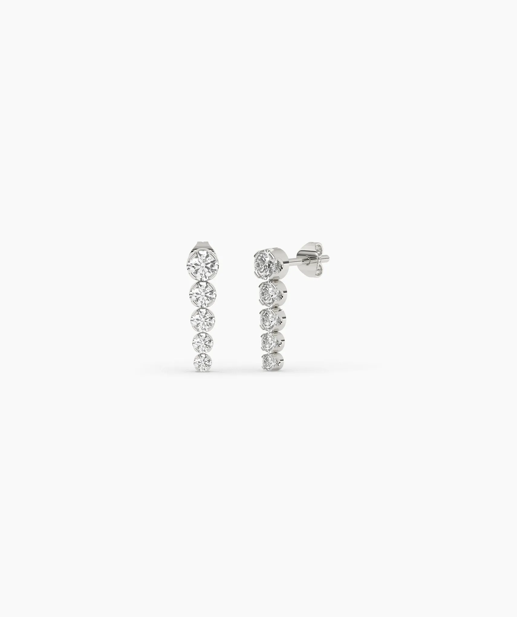 14K Gold Cascade Diamond Studs