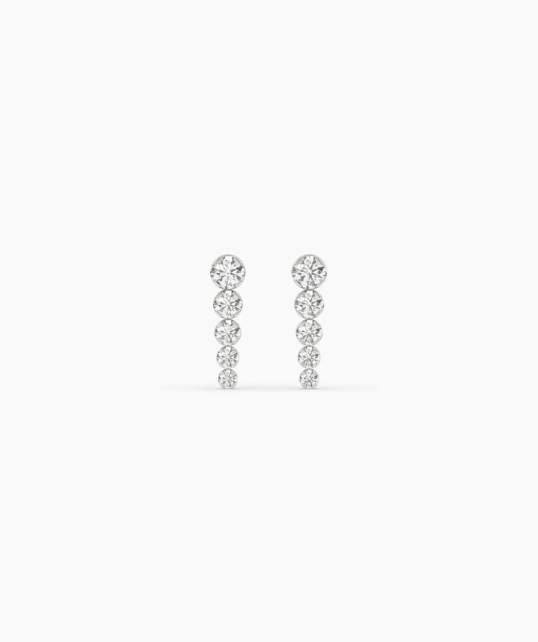 14K Gold Cascade Diamond Studs