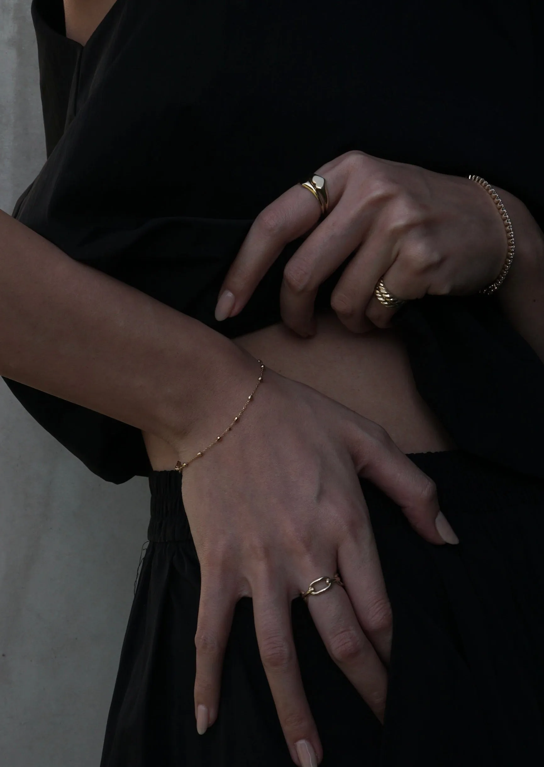14k Gold Disco Bracelet