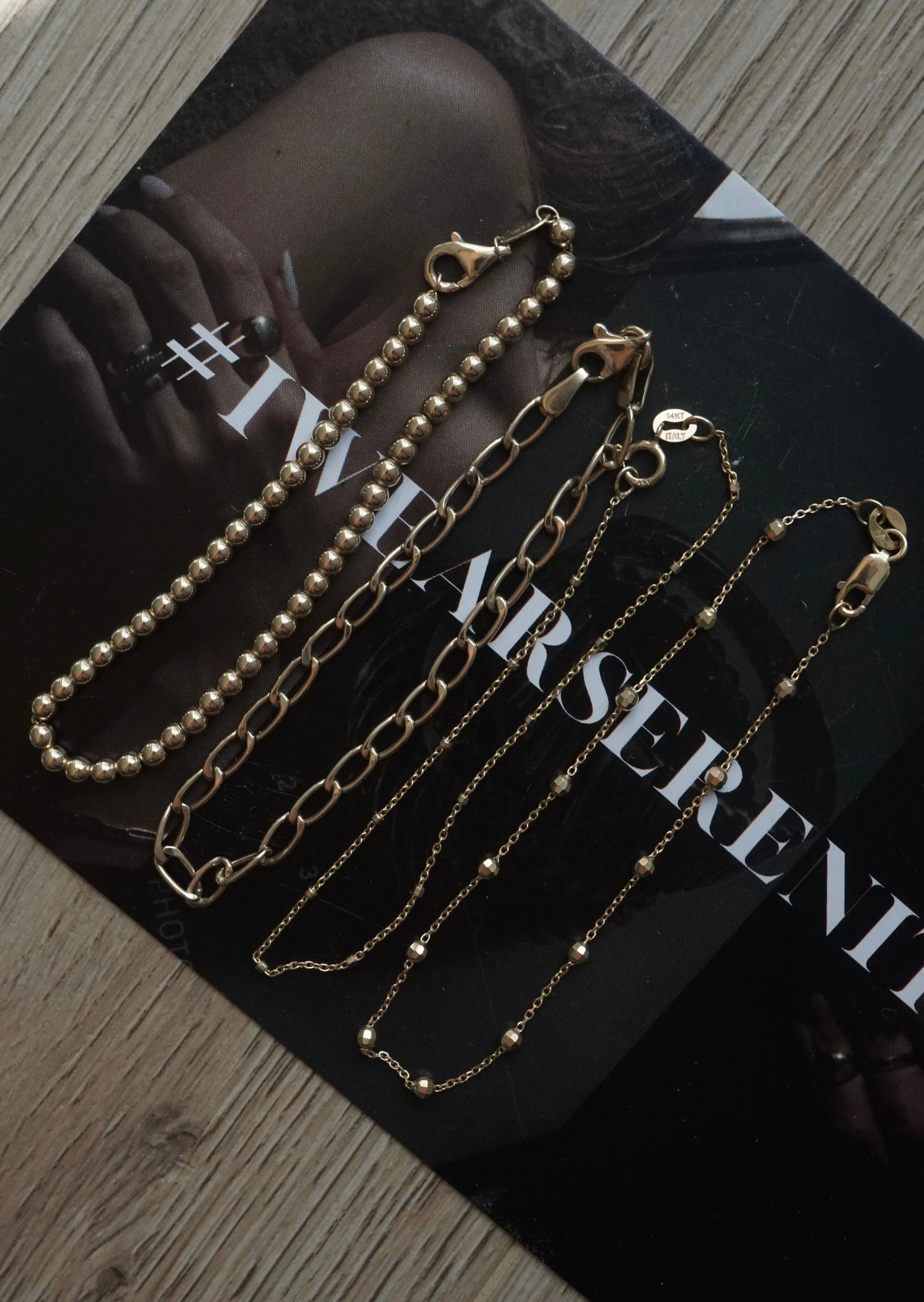 14k Gold Disco Bracelet