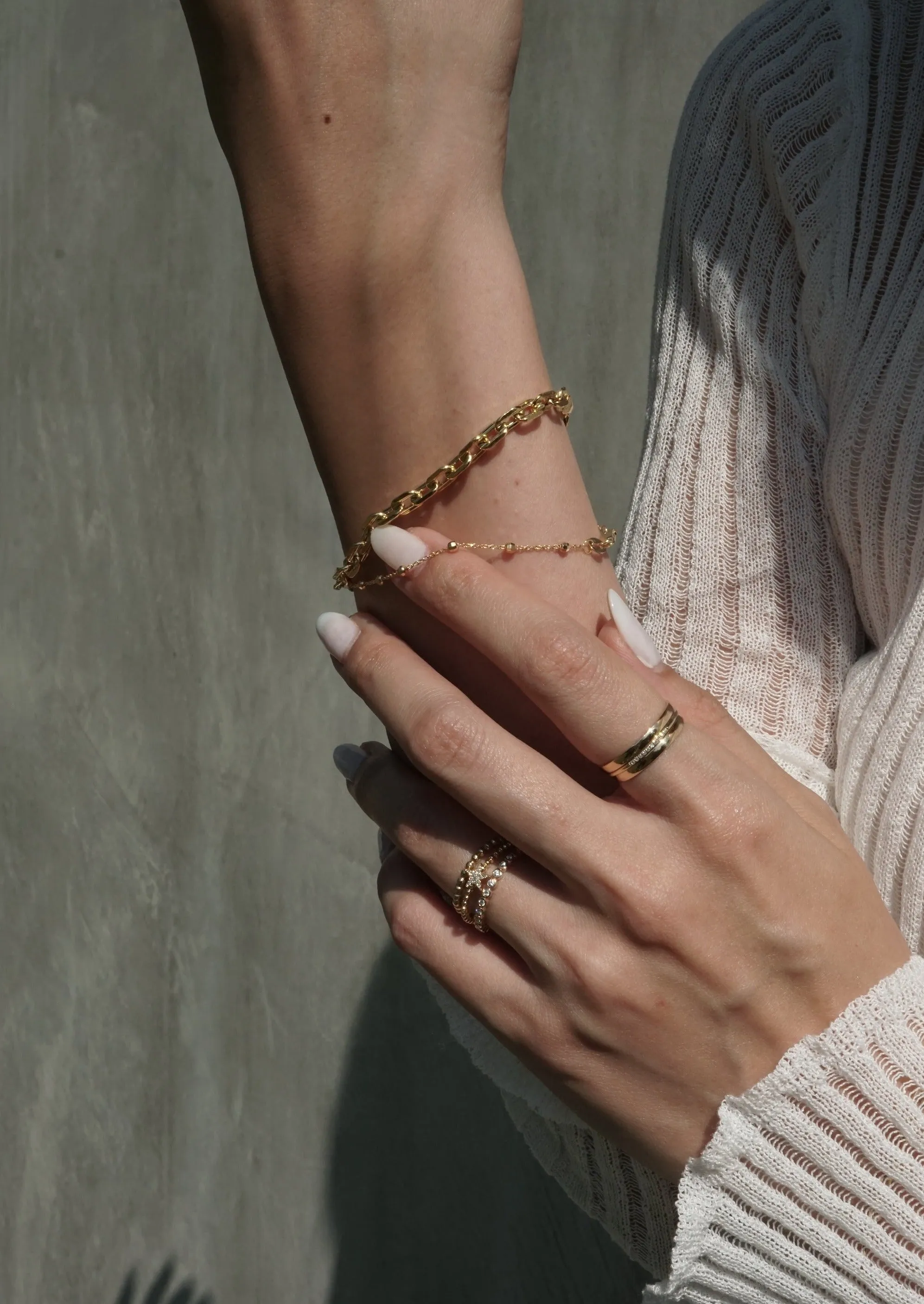 14k Gold Disco Bracelet