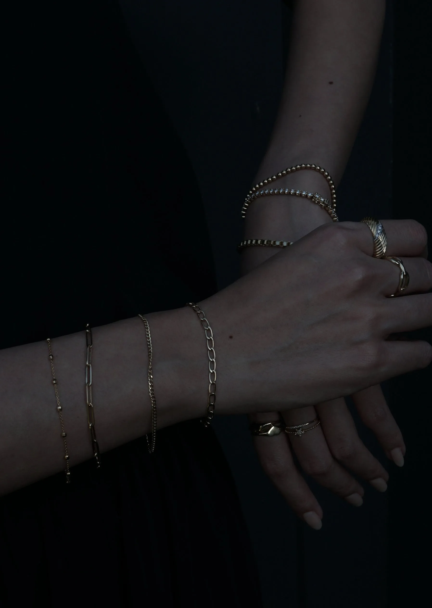 14k Gold Disco Bracelet