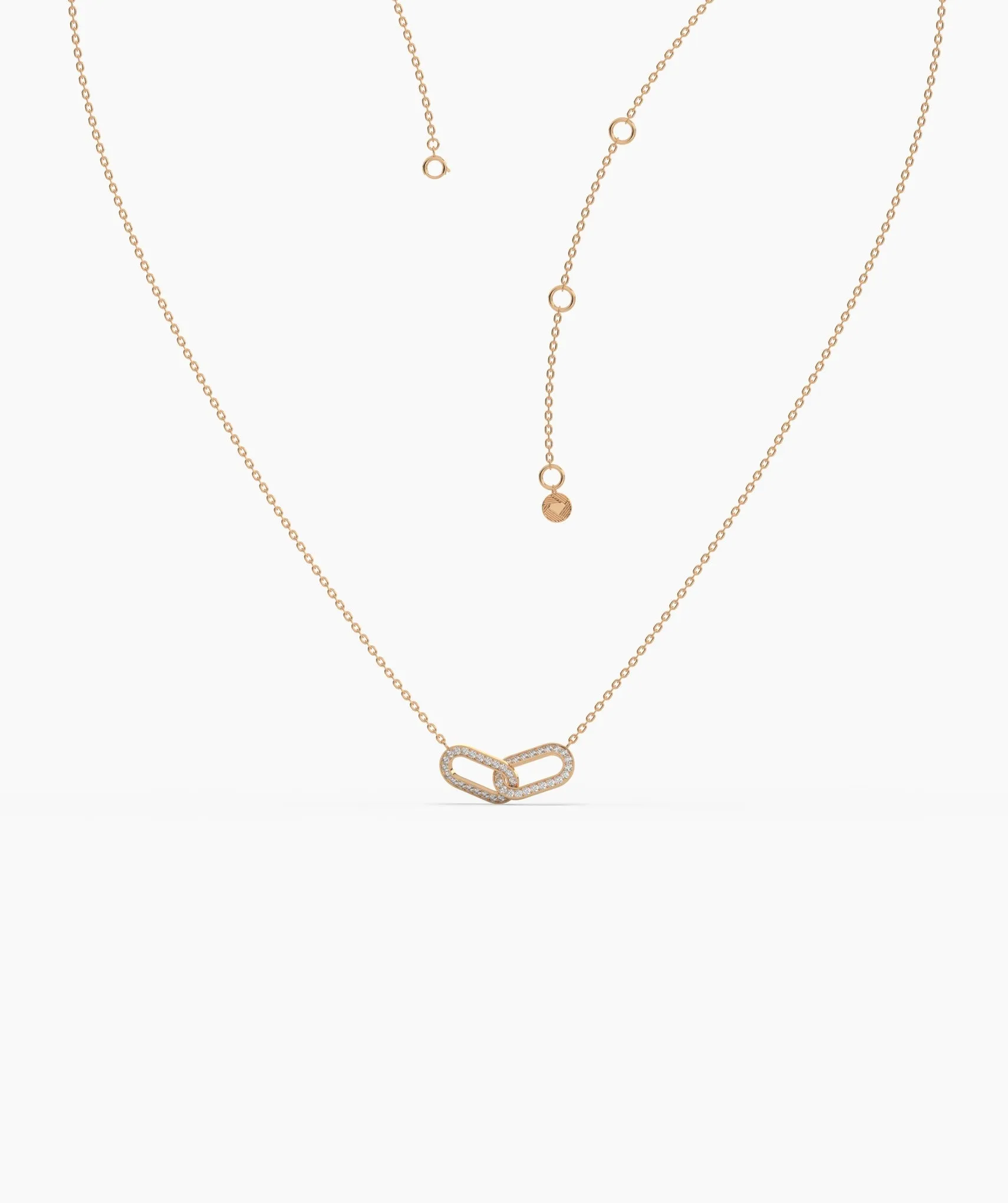 14K Gold Double Link Necklace