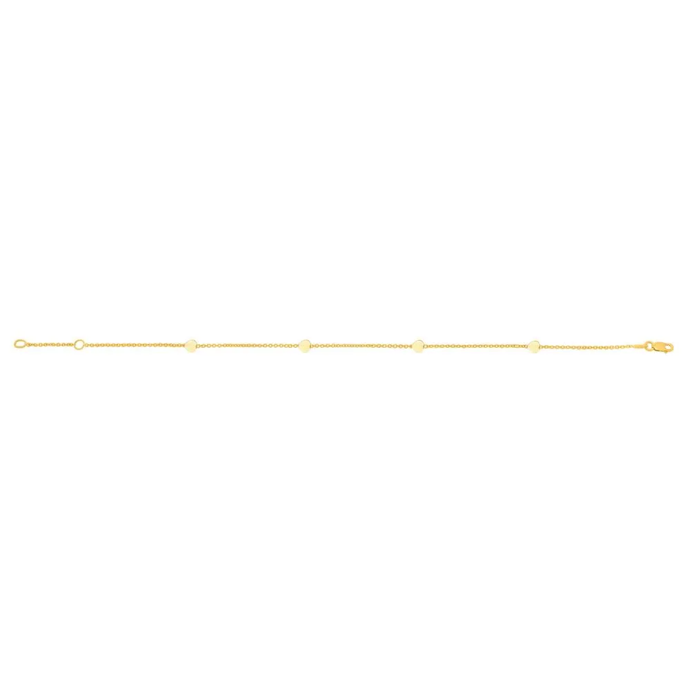 14K Gold Heart Anklet