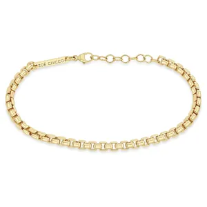 14k Gold Large Box Chain Bracelet