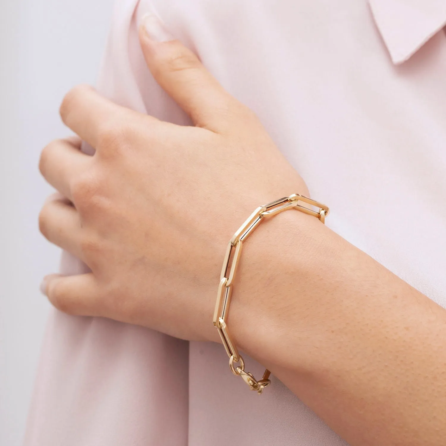 14K Gold Signature Bold Paperclip Necklace