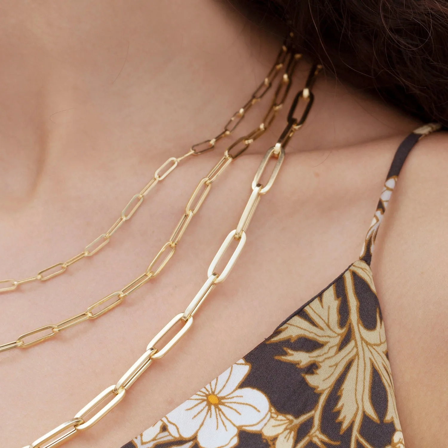 14K Gold Signature Bold Paperclip Necklace