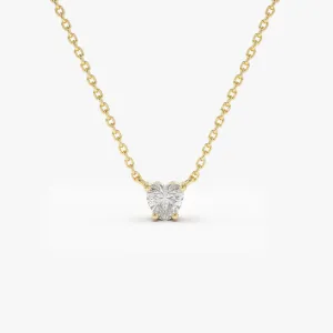 14k Heart-Shape Diamond Necklace