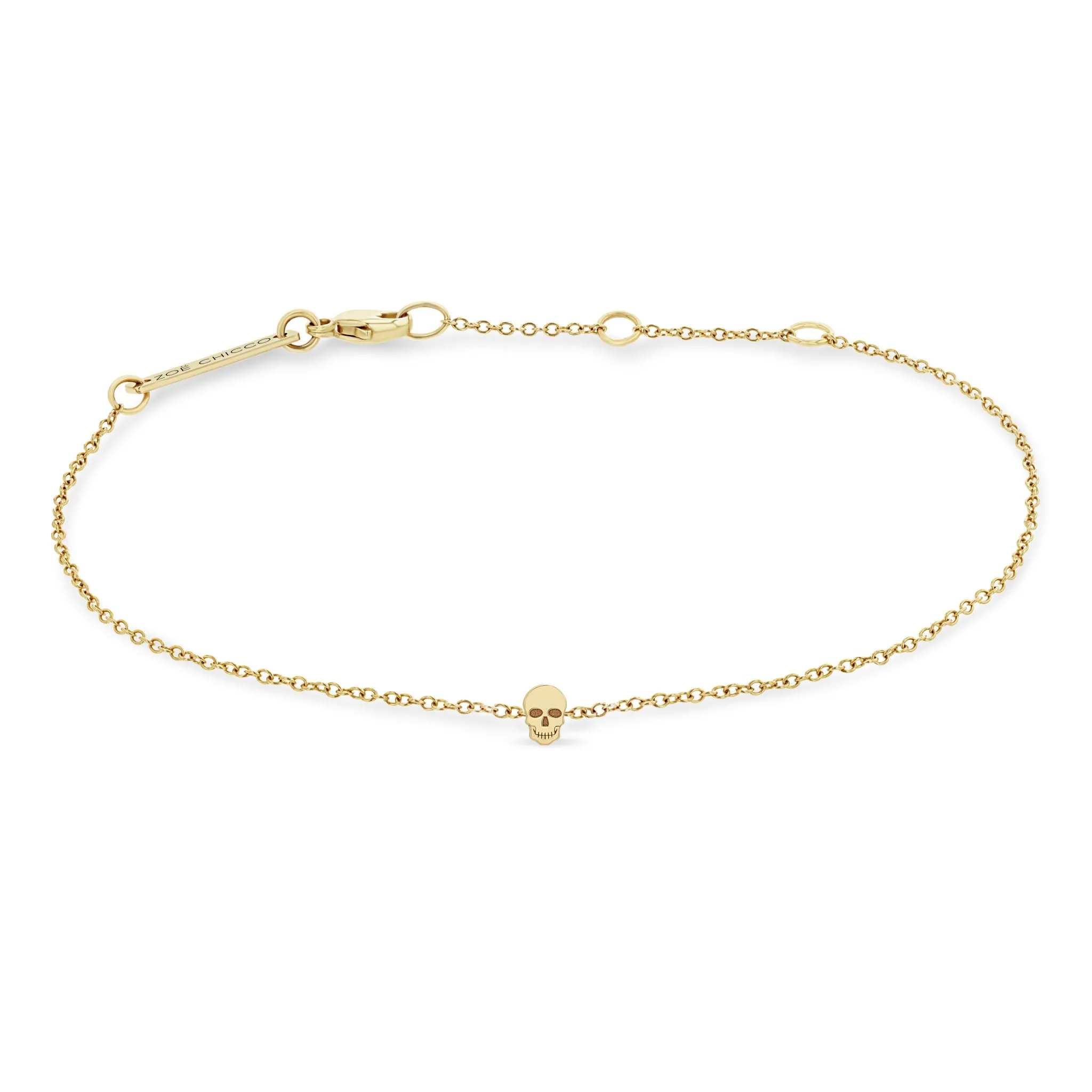 14k Itty Bitty Skull Bracelet