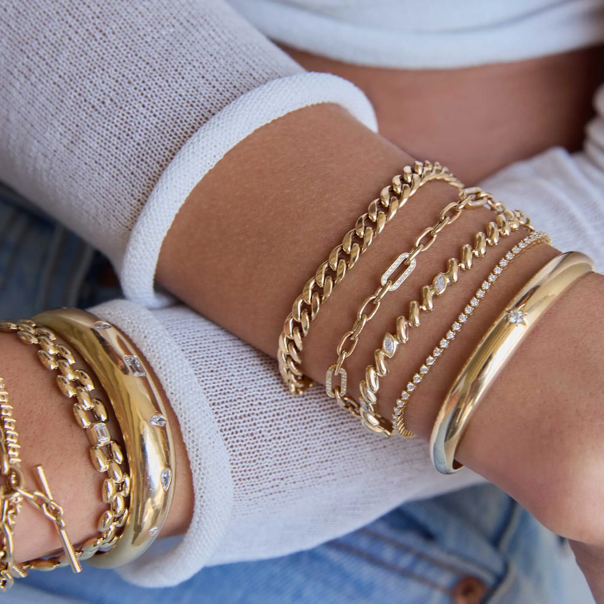 14k Large Curb Chain Bracelet