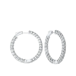 14K Round In-Out Earring 5ctw