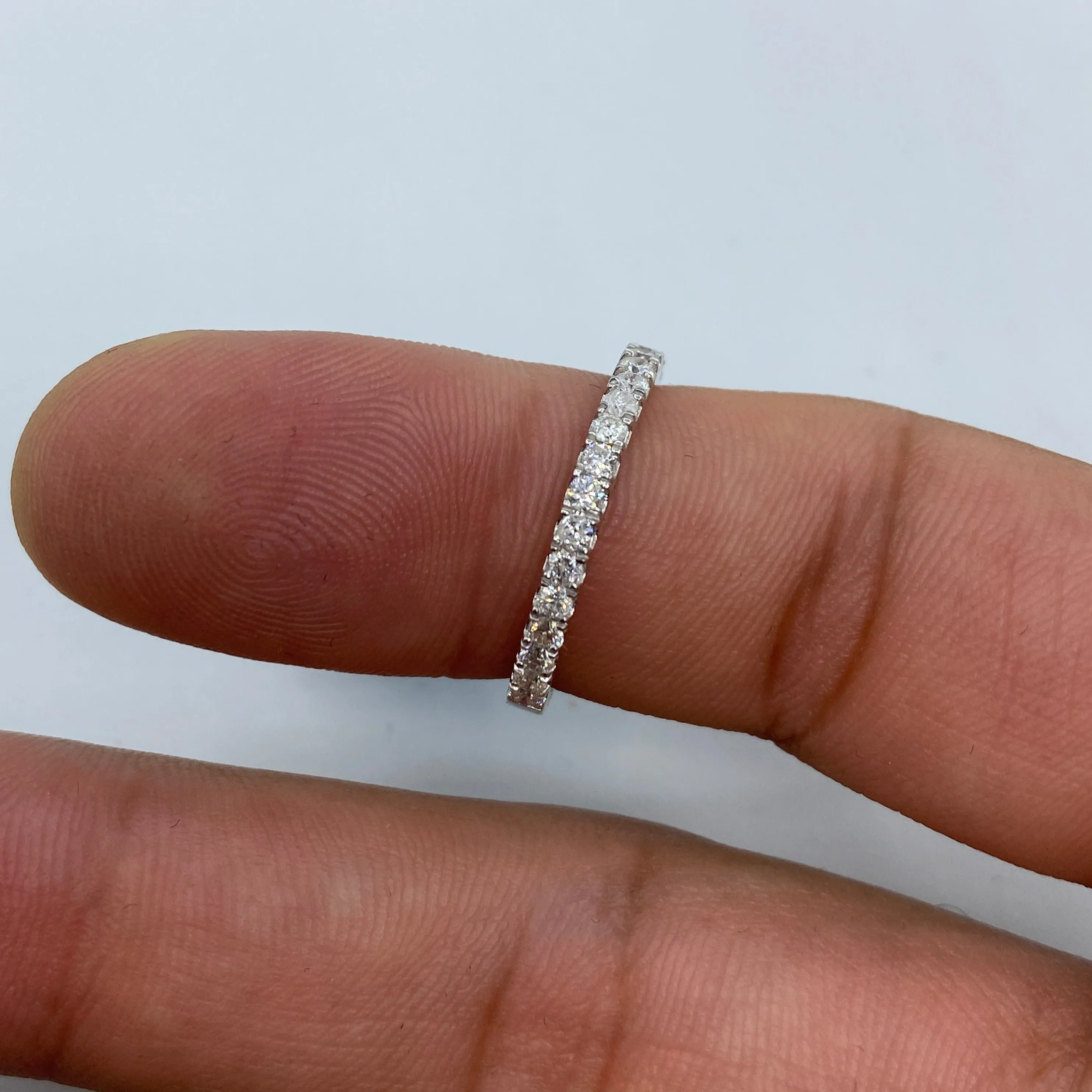 14K Wedding Band Diamond Ring