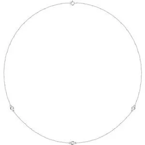 14K White 1/4 CTW Lab-Grown Diamond 3-Station 18" Necklace