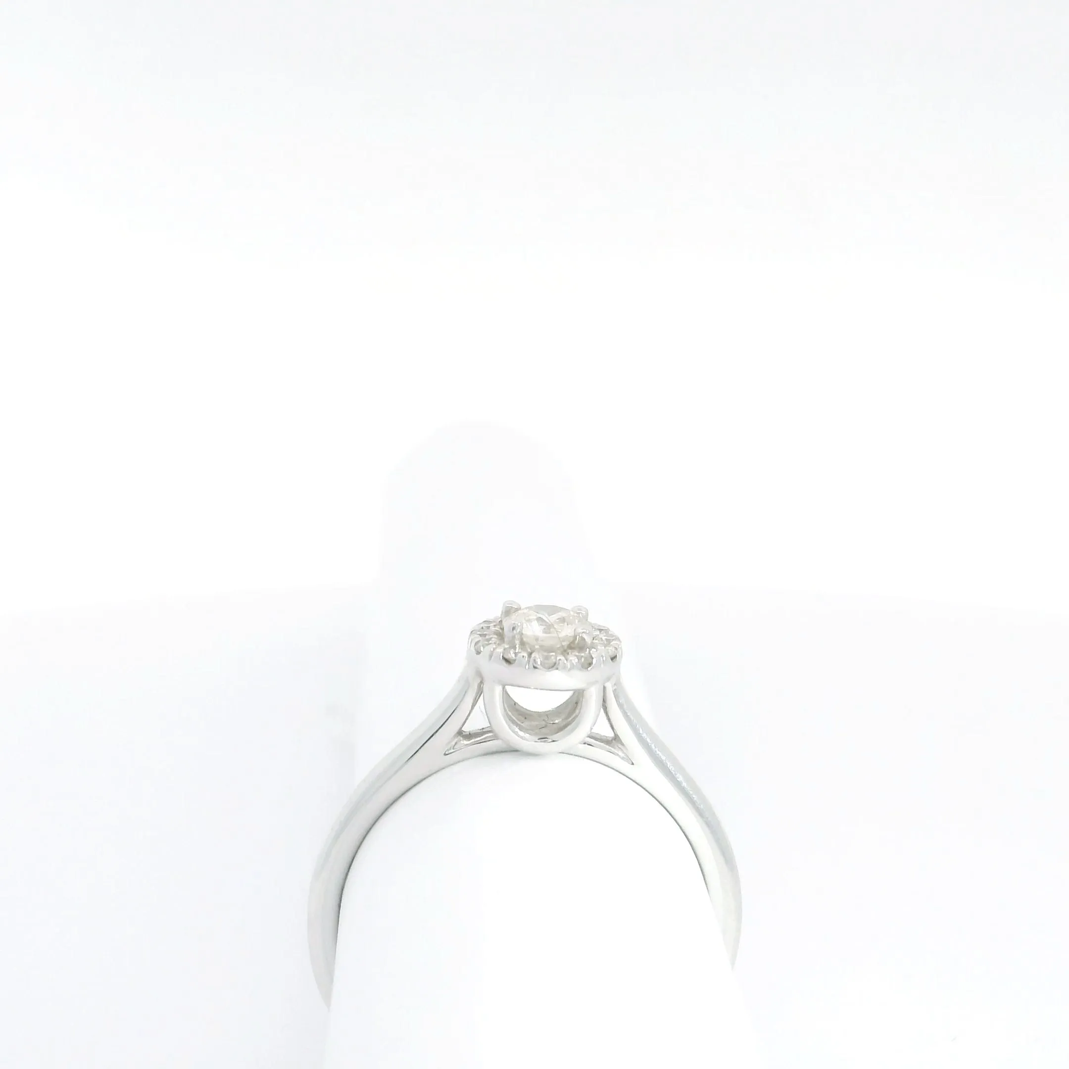 14K White Gold 0.24ct Diamond Halo Ring