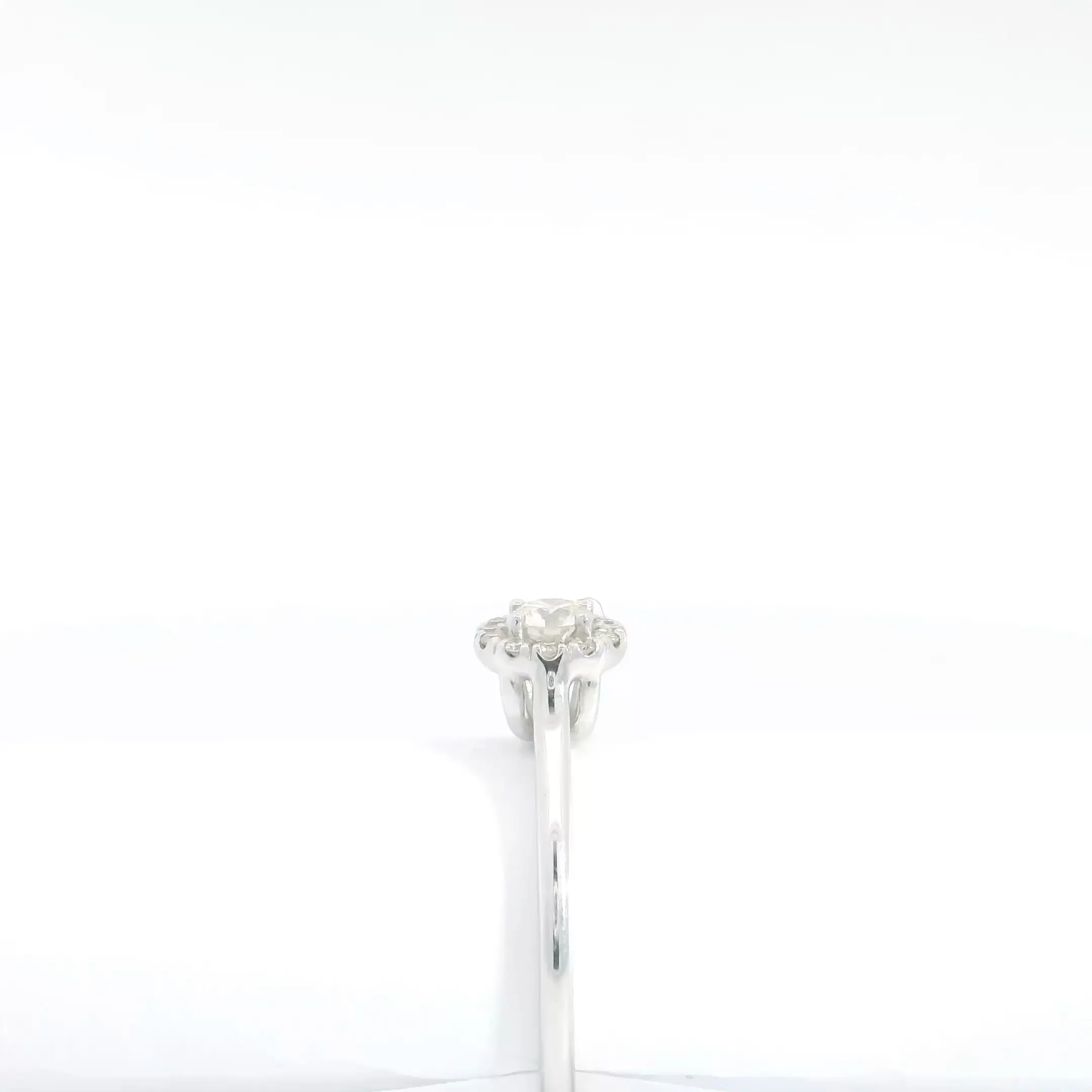 14K White Gold 0.24ct Diamond Halo Ring