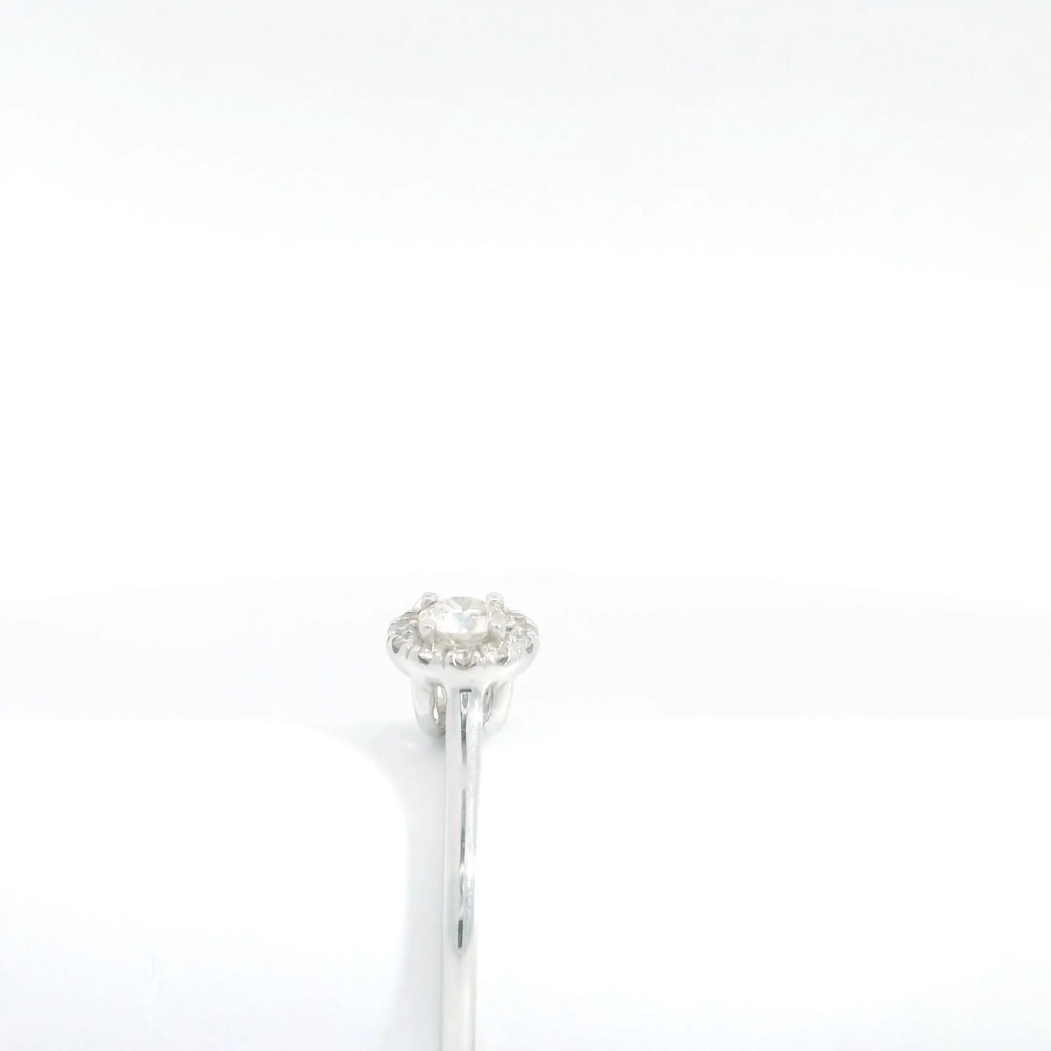 14K White Gold 0.24ct Diamond Halo Ring