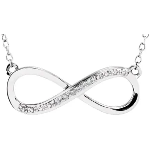14k White Gold .025 CTW Diamond 16-18" Necklace