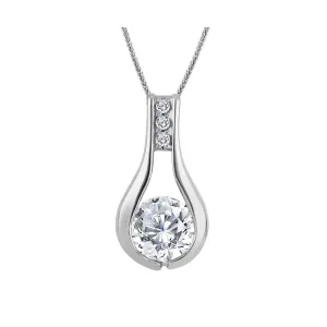 14K White Gold Lab Grown Diamond Necklace