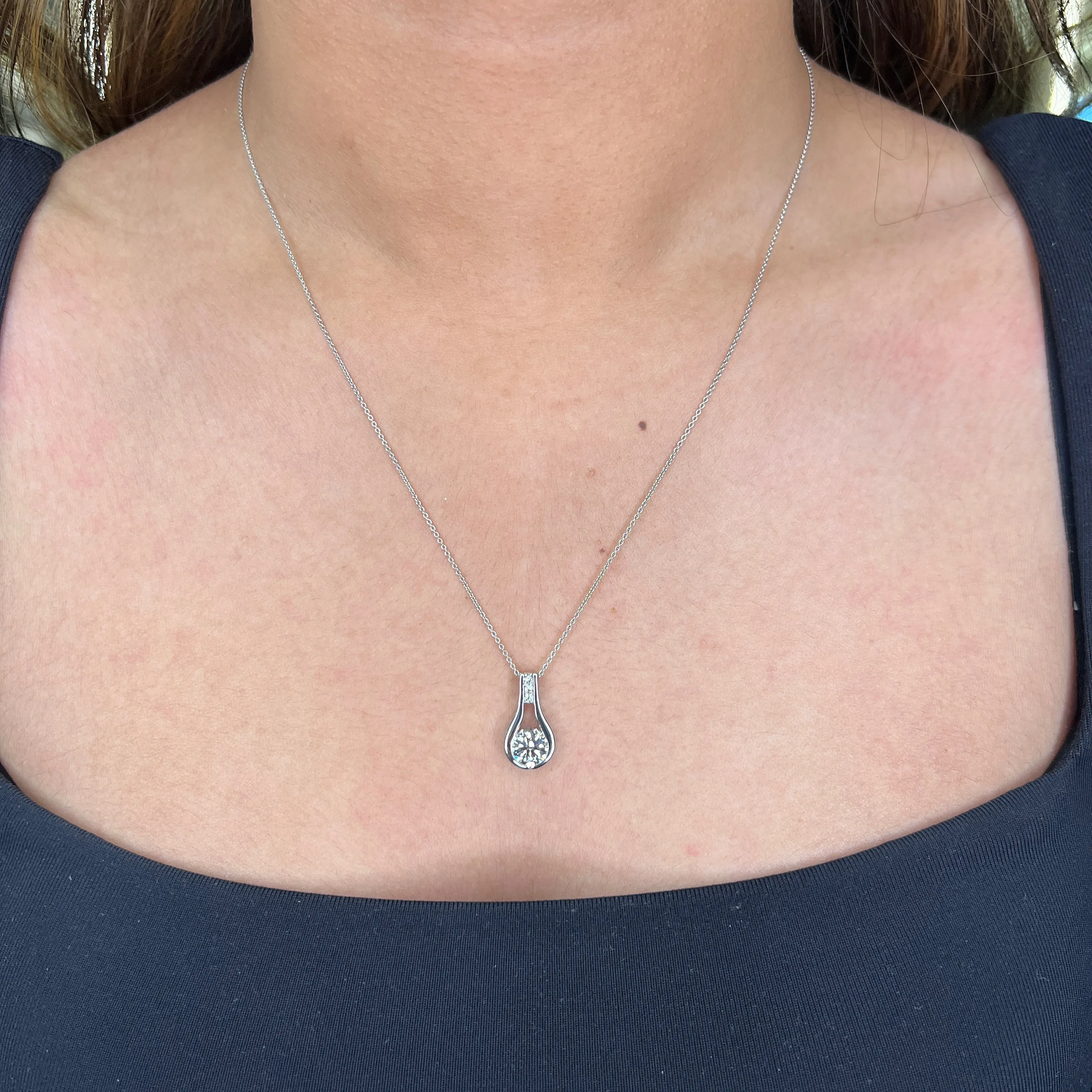 14K White Gold Lab Grown Diamond Necklace