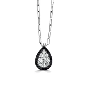 14K White Natural Diamond 18 inch Necklace