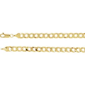 14K Yellow 5.8 mm Curb 8" Chain