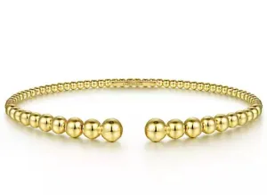 14K Yellow Gold Bujukan Open Bangle