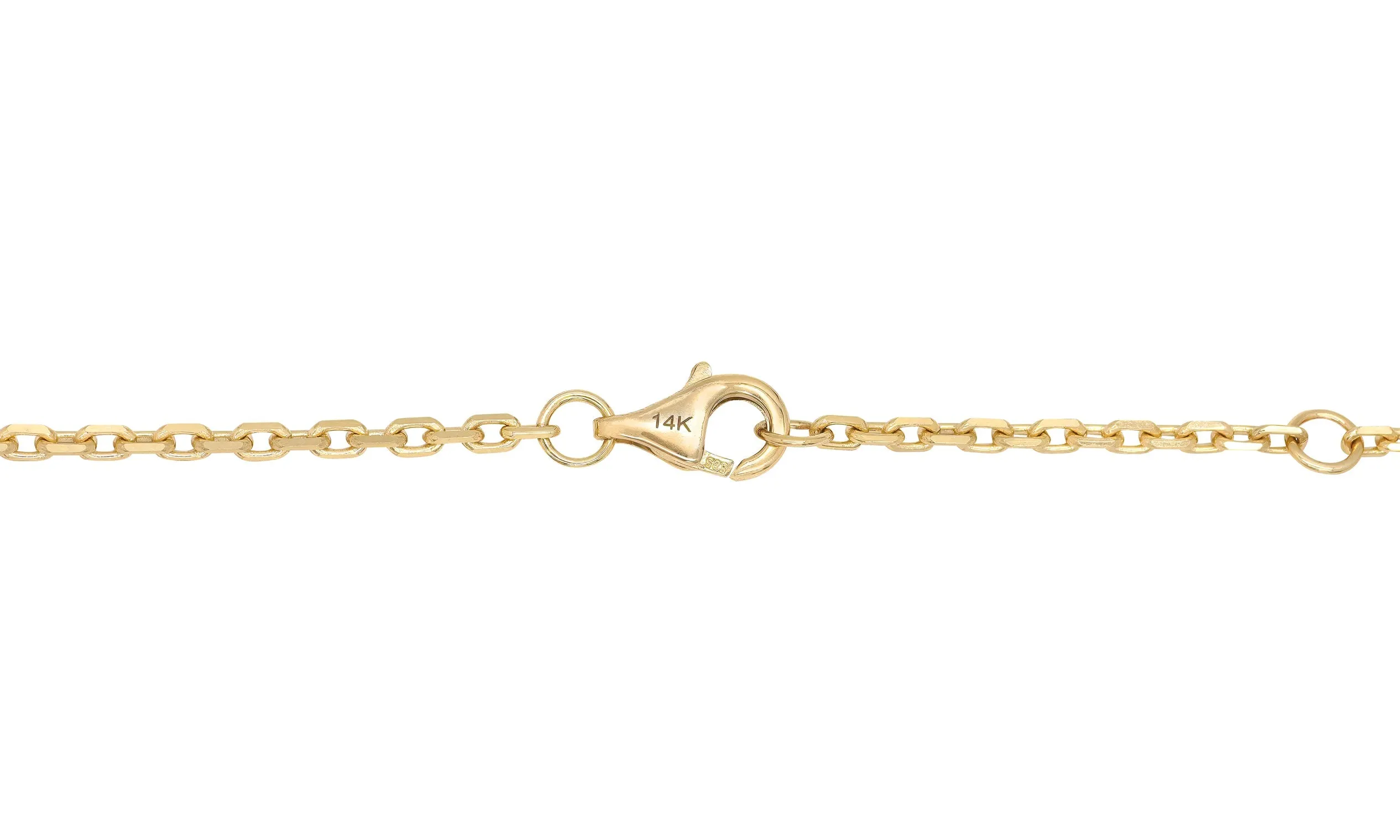 14k Yellow Gold Diamond Celestial Moon and Star Charm Necklace