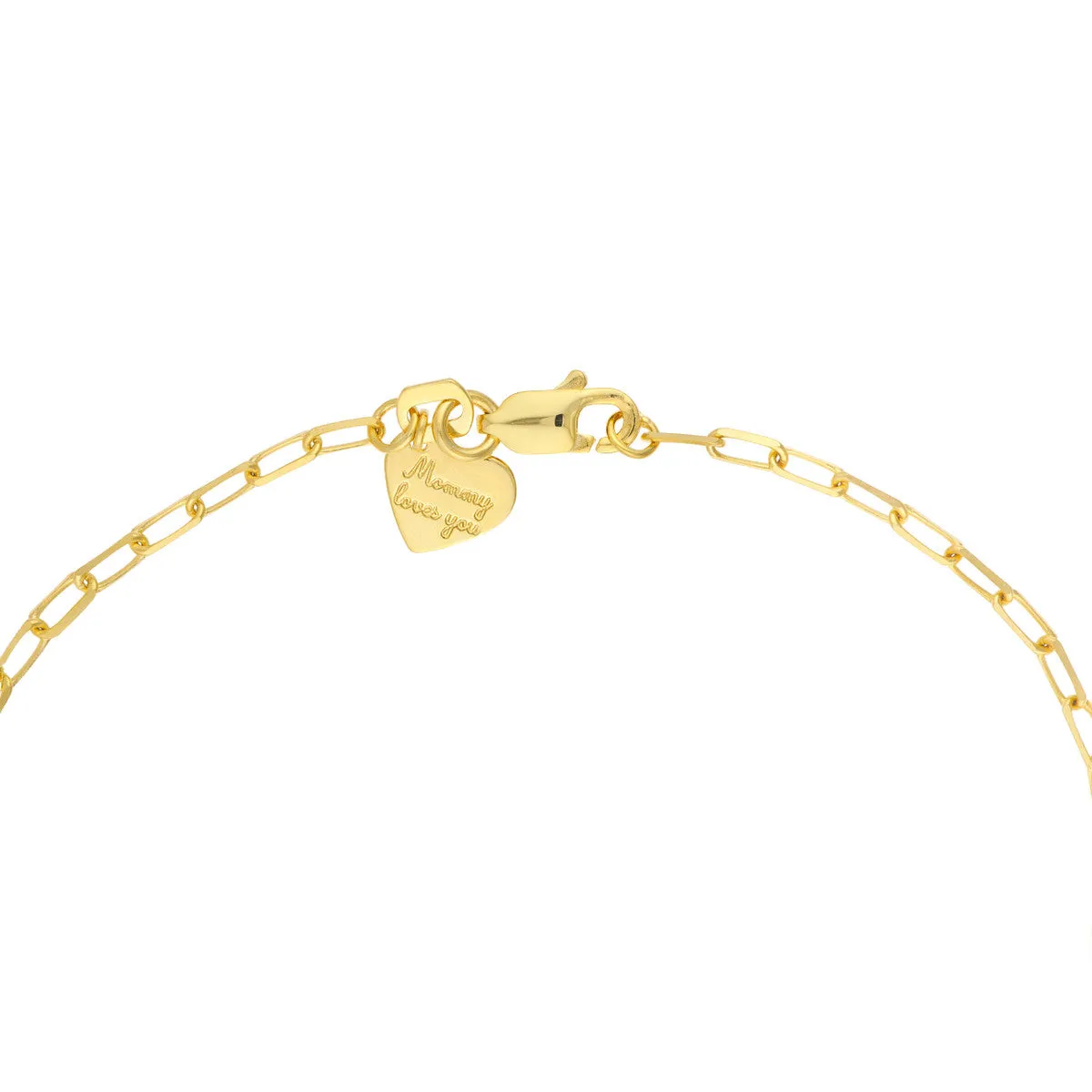 14kt Yellow Gold Children's Engravable Oval bracelet