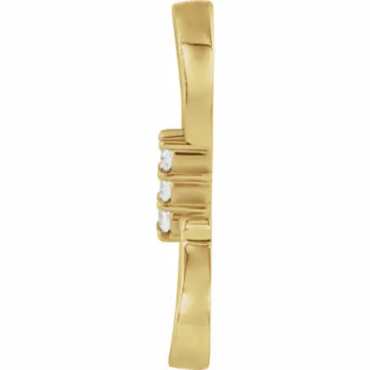 14KT Yellow Gold Diamond S-Hook Extender Clasp