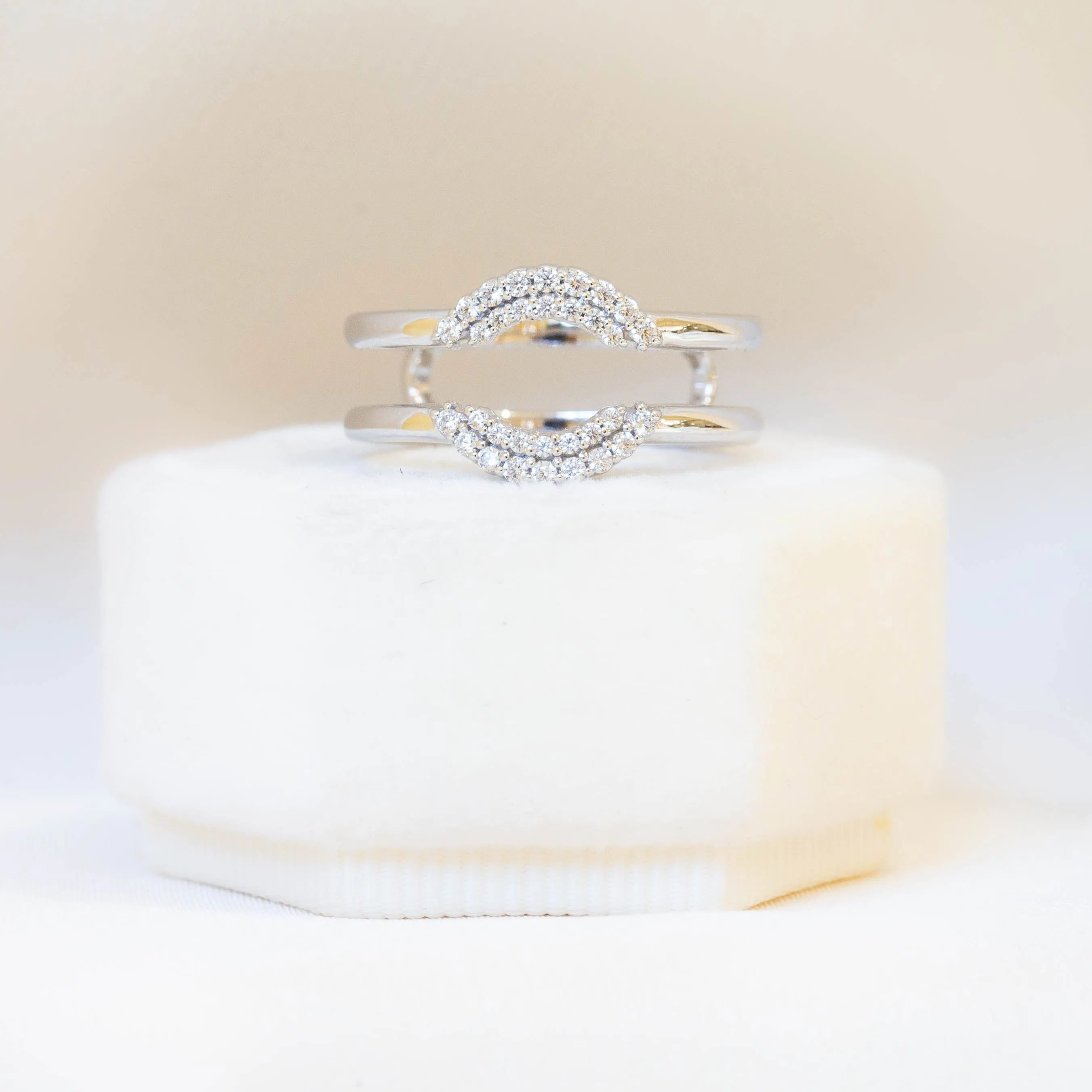 14kw Double Halo Diamond Guard Band