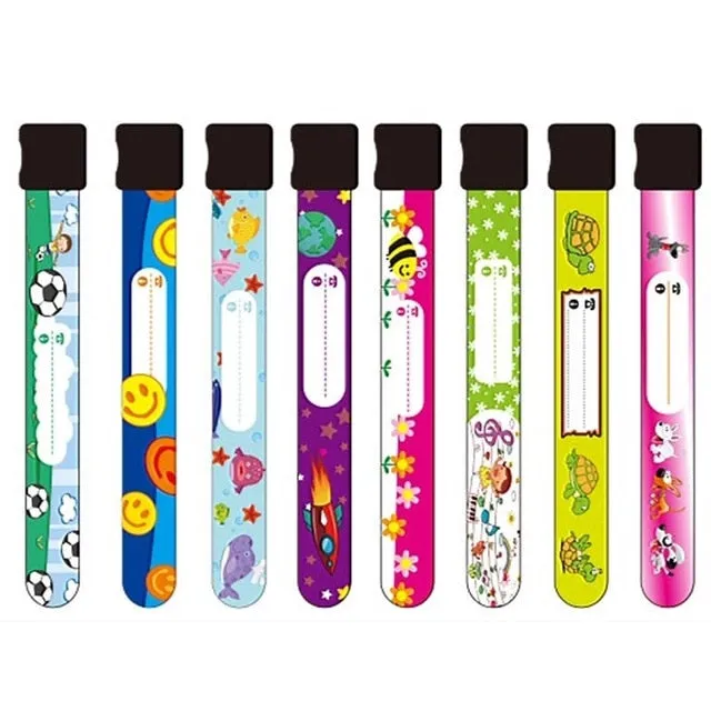 1/4pcs/Set Child Safety Identification Wristband Variety of Designs and Colours Fully Adjustable Band Reusable Safety Wristband
